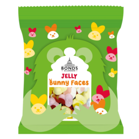 Bonds Jelly Bunny Faces 100G