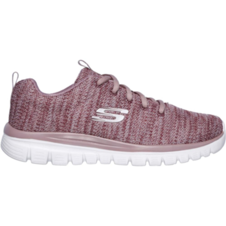 Skechers Graceful Twisted Fortune Shoe  Size 6 Mauve