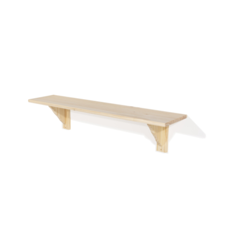 89cm wide naturally finished solid pine traditional shelf kit