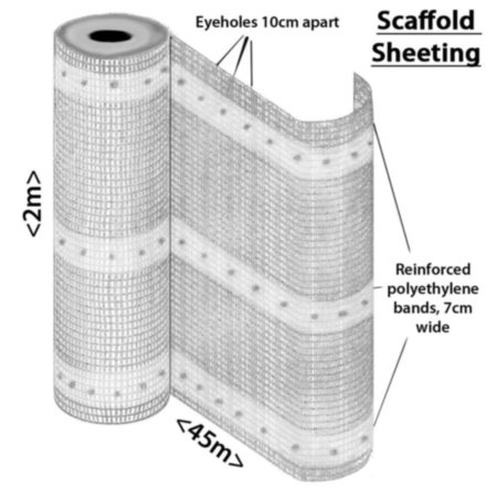 Scaffold Sheeting 2mx45m