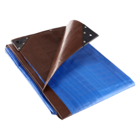 Brown/Blue PE Tarp 3.5mx5m