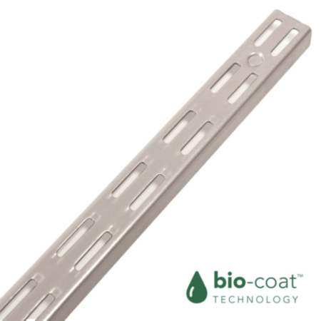 Bio-Coat Antibacterial Twin Slot Upright - 1000mm - Silver