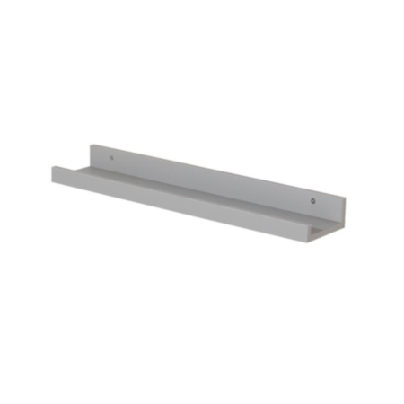 Dura 58cm wide floating book shelf - light grey