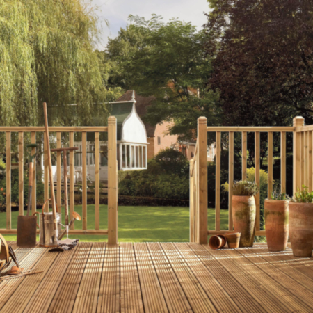 Pine Stop Chamfered Newel Deck Post 83 x 83 x 1500mm