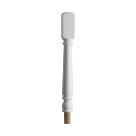 Benchmark White Primed Plain Newel Turning 91 x 91 x 820mm