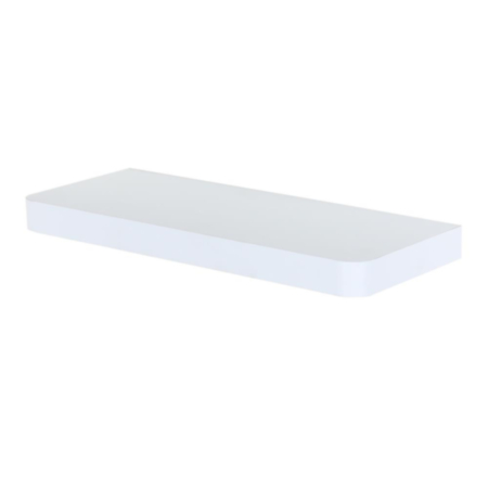 Arran shelf kit,  50cm wide floating  design with rounded corners - matt white