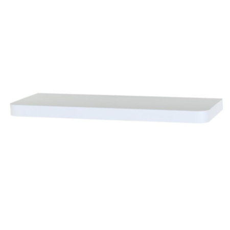 Arran shelf kit,  80cm wide floating  design with rounded corners - matt white