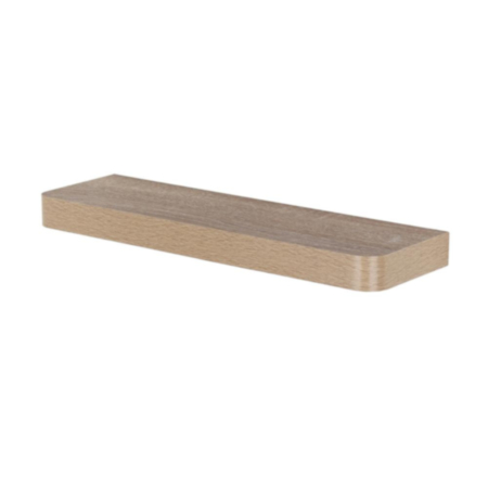 Trent shelf kit,  50cm wide floating  design with rounded corners - oak effect