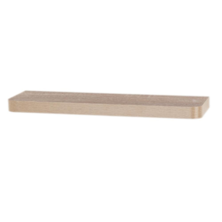 Trent shelf kit,  80cm wide floating  design with rounded corners - oak effect