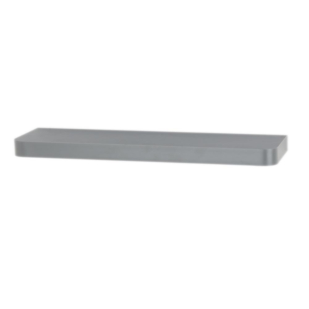 Trent shelf kit,  80cm wide floating  design with rounded corners - matt grey