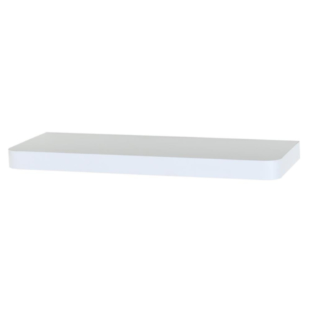 Trent shelf kit,  80cm wide floating  design with rounded corners - matt white 