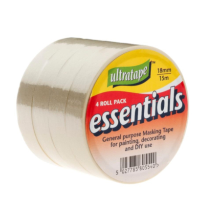 Masking Tape - General Purpose (4) 18mmx15m
