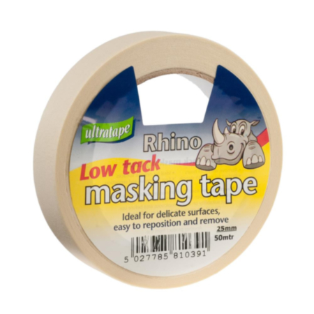 Low Tack Masking Tape  25mmx50m