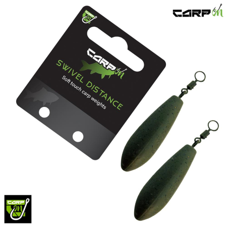 Carp On Soft Touch Swivel Distance/Tournament Carp Fishing Weight 1.5oz Green/Black Spots