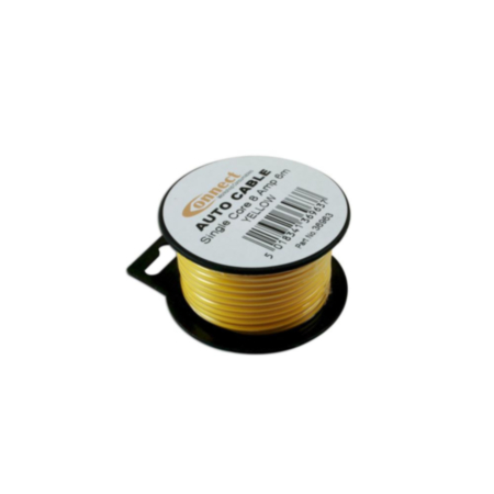 Yellow Single Core Auto Cable 14/0.30 6m