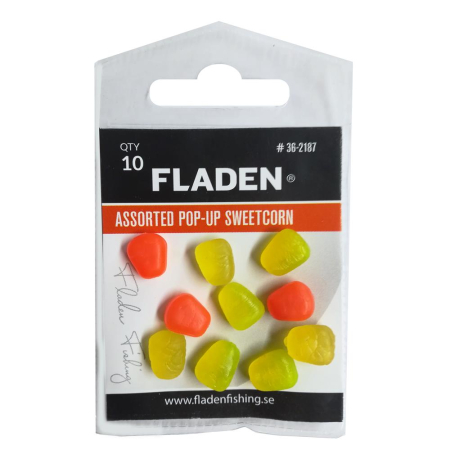 Fladen 10Pk Assorted Colour Pop-Up Artificial Sweetcorn