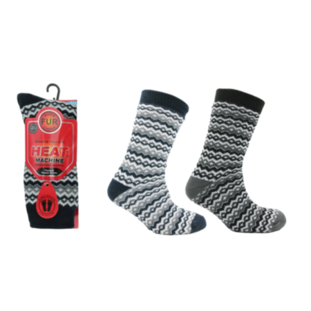Heat Machine Mens Fleece Lined Lounge Socks - Assorted (1 Pack)