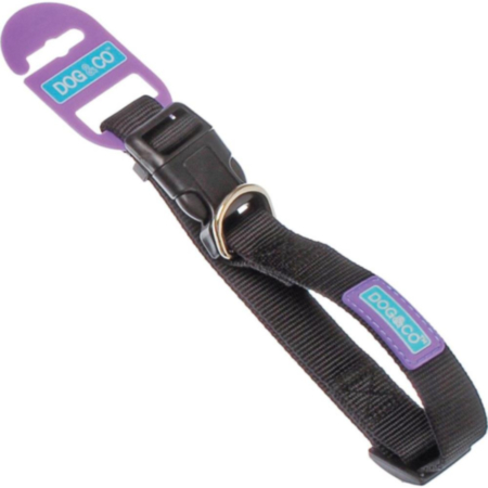 Dog & Co - Nylon Black Adjustable Collar - 3/4" x 14-18" 