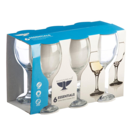 Essentials Sleeve 6 White Wine Glasses 25Cl