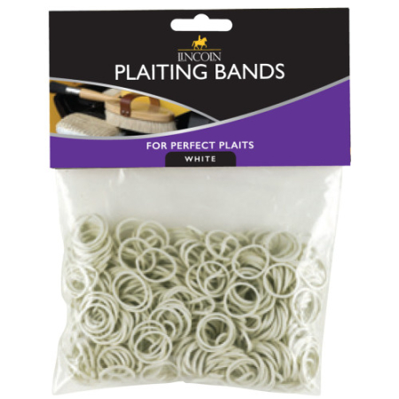 Lincoln Plaiting Bands - White