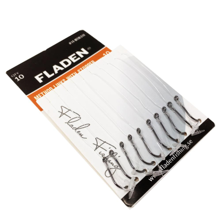 Fladen 10 Pack Barbless Method Links With Stopper - 10Lbs Size 10 