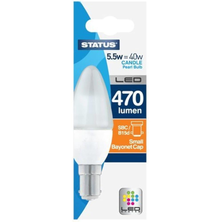 Status 40w LED Candle Small Bayonet Cap Warm White Bulb