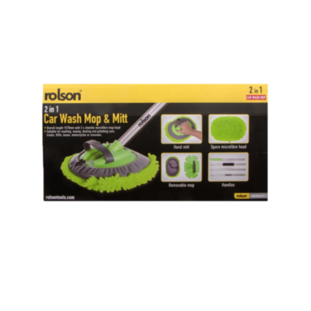Rolson 2-in-1 Car Wash Mop & Mitt