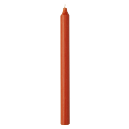 Rustic Dark Orange Candle - 2.2 x 29cm