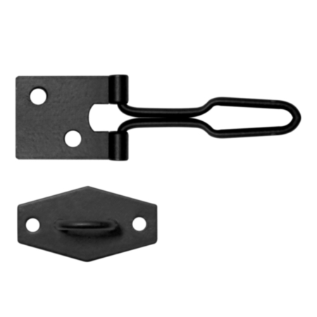 Wire Hasps & Staples 3" Black Epoxy