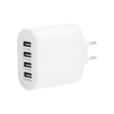 Benross 2 Pin Euro 4 Port USB Travel Adaptor