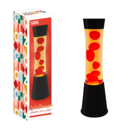 Global Gizmos 16'' Red & Orange Tower Lava Lamp