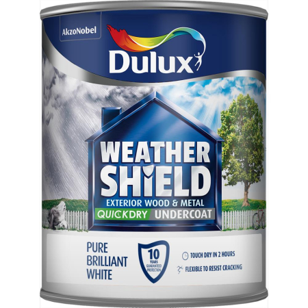 Dulux Weathershield Quick Dry Undercoat Pure Brilliant White  750ml