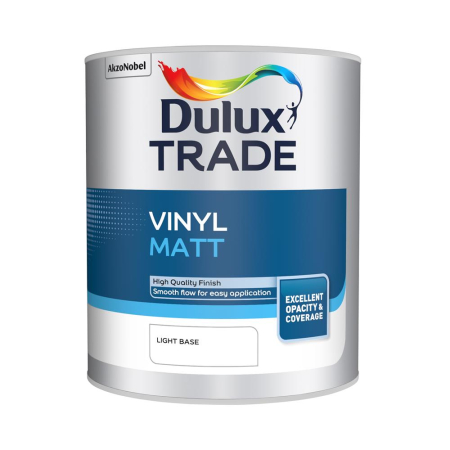 Dulux Trade Vinyl Matt Light Base 1L