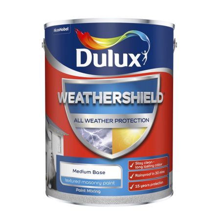 Dulux Colour Mixing Weather Shield Text Medium Base 5L
