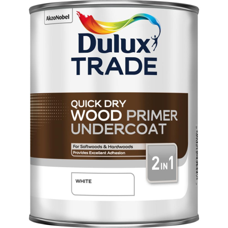 Dulux Trade Quick Dry Wood Primer Undercoat 1L