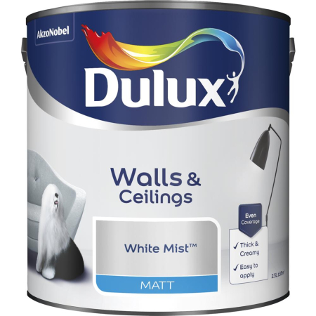 Dulux Matt White Mist Paint 2.5L