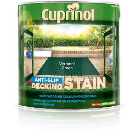 Cuprinol Anti - Slip Decking Stain Vermont Green 2.5L