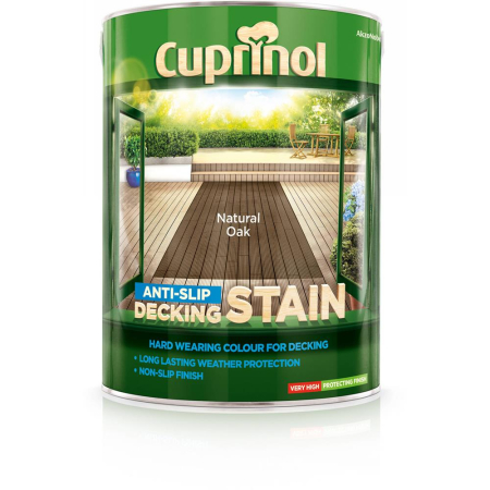 Cuprinol Anti - Slip Decking Stain Natural Oak 5L