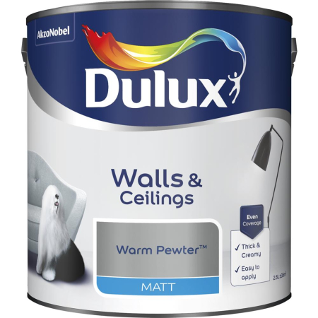 Dulux Matt Warm Pewter Paint 2.5L