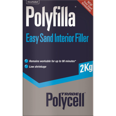 Polycell Trade Polyfilla Easy Sand Interior Filler 2Kg