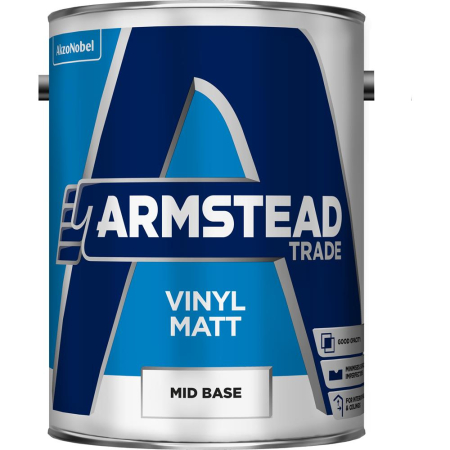 Armstead Trade Vinyl Matt 5L Mid Base Paint