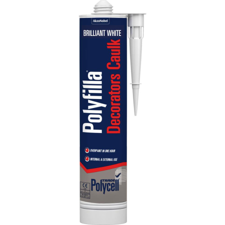Polycell Trade Polyfilla Decorators Caulk Brilliant White 290ml