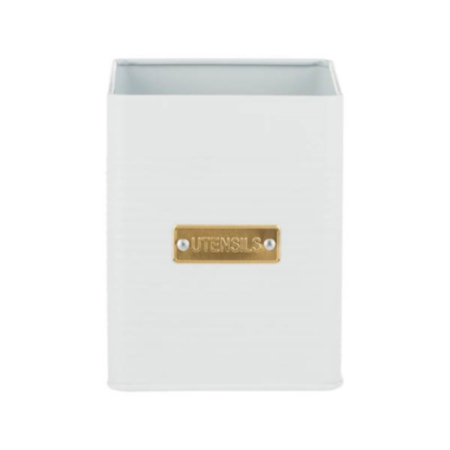 Typhoon Otto Square White Utensil Pot