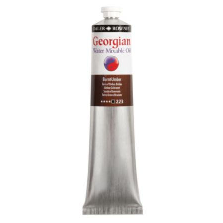 Daler-Rowney Georgian Water Mixable Oil Burnt Umber 200ml
