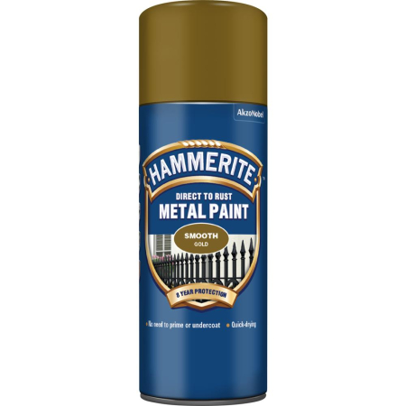 Hammerite Metal Paint Smooth Gold Aero 400Ml