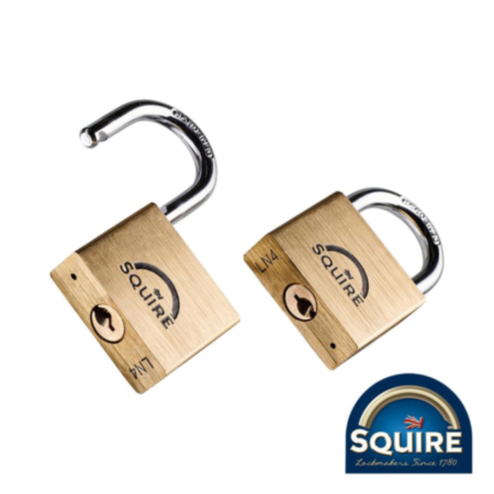 Squire Lion Brass Padlock 40mm Twinpack