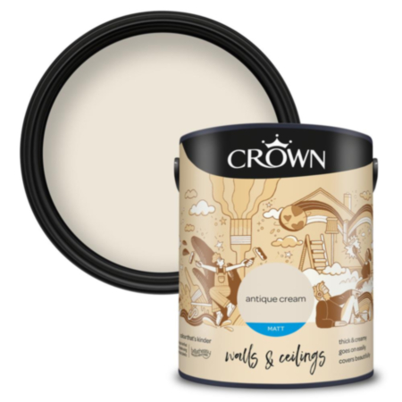 Crown Matt Emulsion Antique Cream 5L