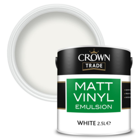 Crown Trade Matt Emulsion White 2.5L