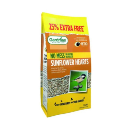 Gardman Sunflower Hearts - 2kg + 25% Extra Free