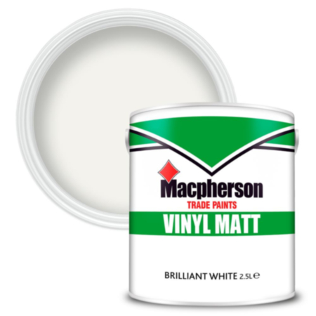 Macpherson Vinyl Matt Emulsion Brilliant White 2.5L